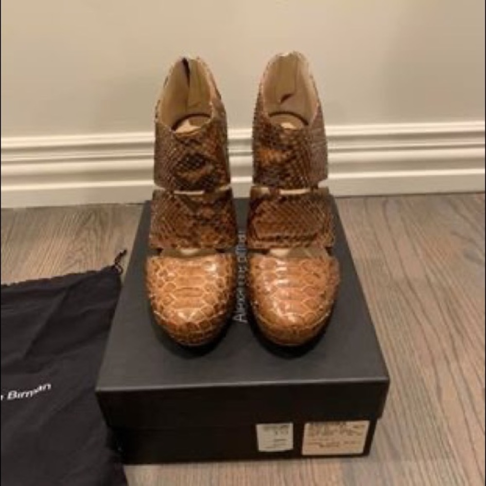 Alexandre Birman Python Booties - image 2